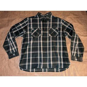 Woolrich Men's Green Plaid Button Up Flannel Size XL